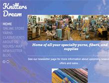 Tablet Screenshot of knittersdream.com